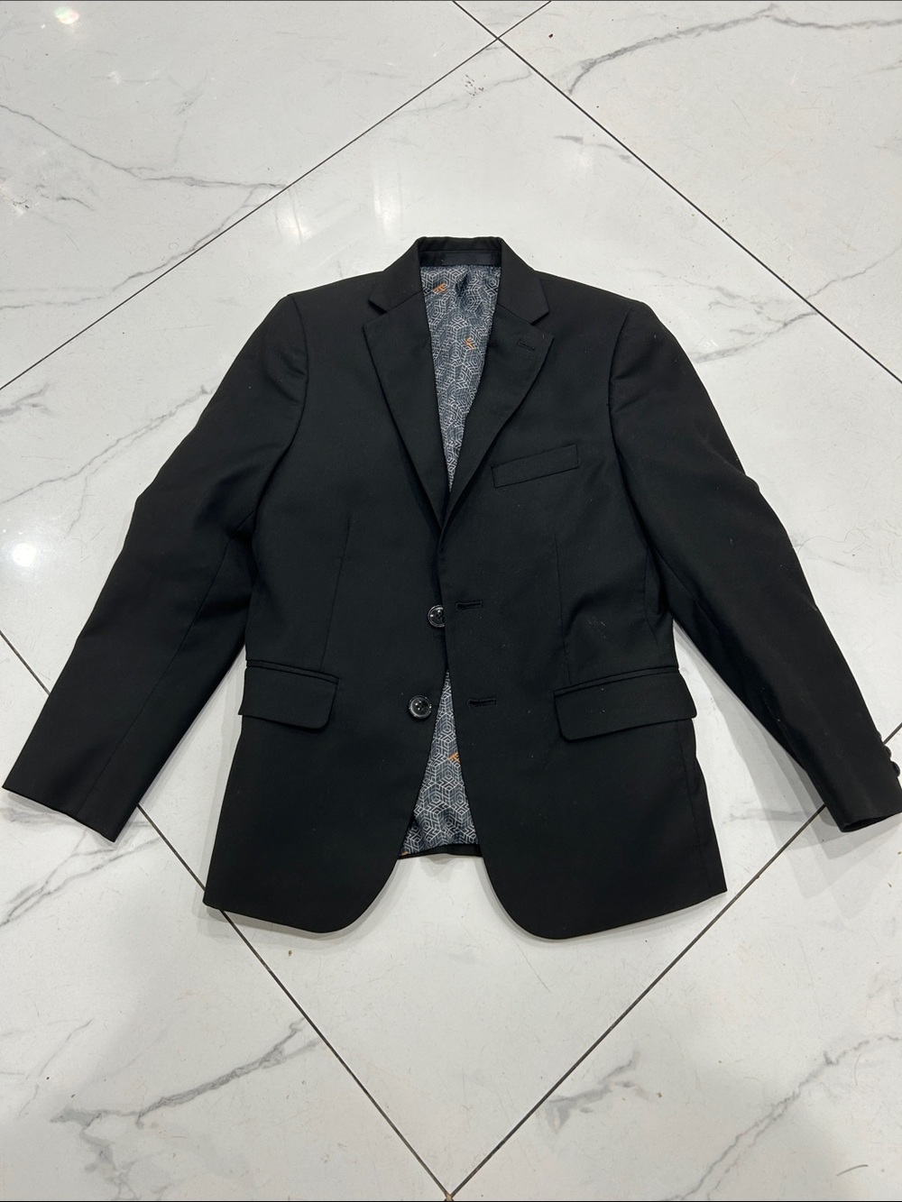TALLIA Black Two-Button Kids Suit